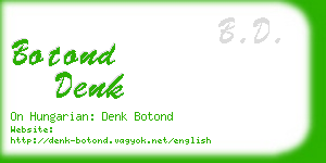 botond denk business card